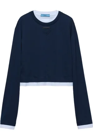 Prada T-shirt girocollo a maniche lunghe