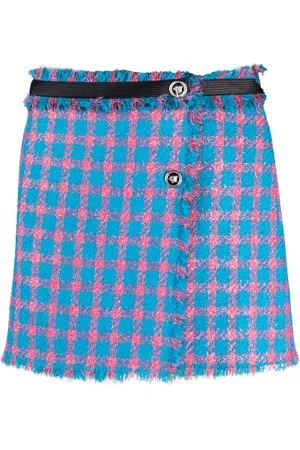 VERSACE Minigonna in tweed a quadri