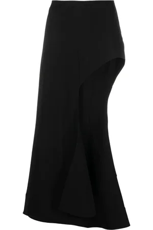 MUGLER Gonna lunga asimmetrica drappeggiata