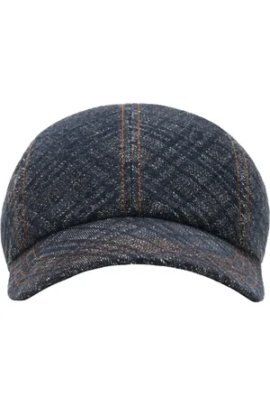 Burberry Cappello denim a quadri
