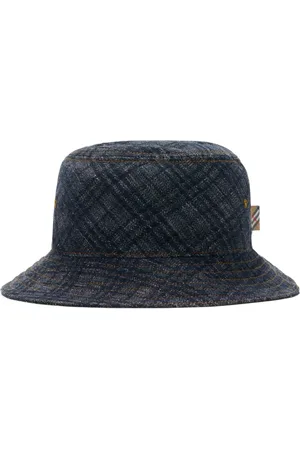 Burberry Cappello bucket denim a quadri