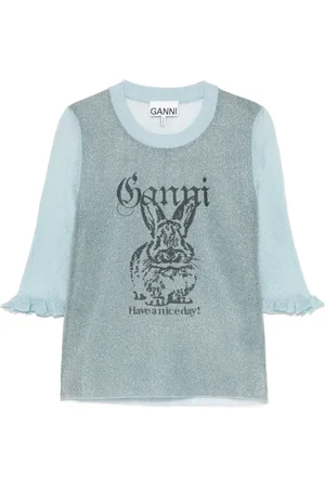 Ganni Top con dettaglio coniglio