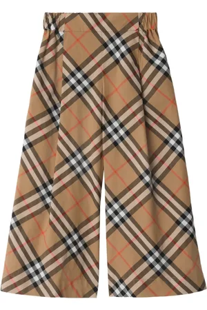 Burberry Pantaloni in cotone a quadri