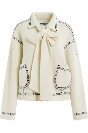 Essentiel Antwerp Cardigan con impunture a contrasto