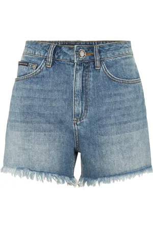 Philipp Plein Shorts denim con ricamo
