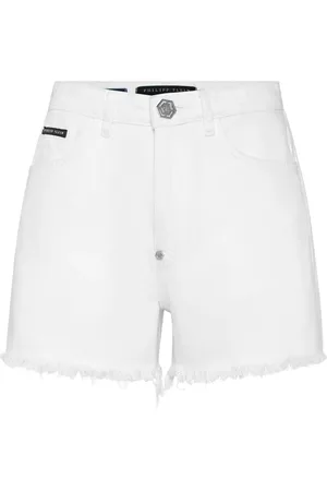 Philipp Plein Shorts denim con ricamo