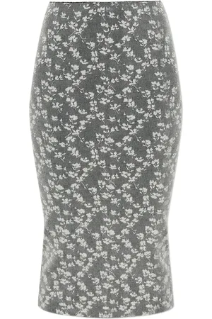 Fendi Gonna midi a fiori jacquard