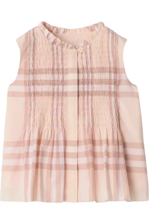 Burberry Top a quadri in popeline