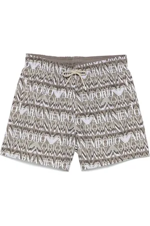 Emporio Armani Costume da bagno con logo oversize