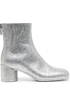 Maison Margiela Stivaletti glitter con punta quadrata