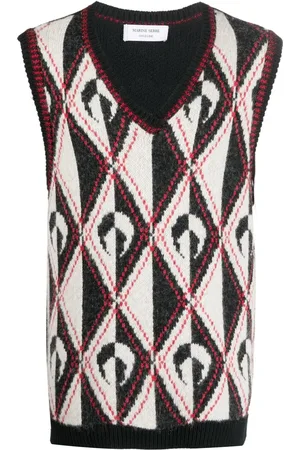 Marine Serre Gilet con logo