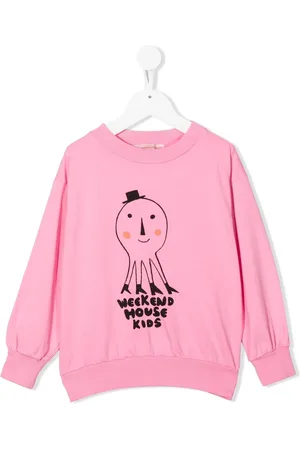 Weekend House Kids Felpa con logo e maniche lunghe