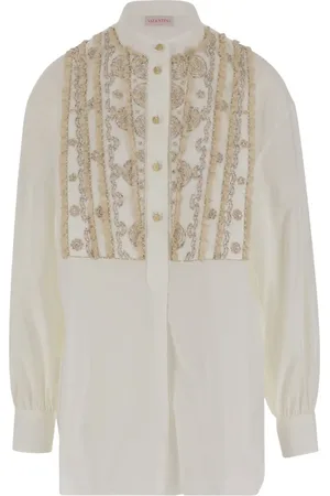 VALENTINO GARAVANI Camicia in cotone con perline