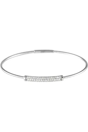 LB Exclusive Bracciale rigido in oro bianco 18 carati con diamanti