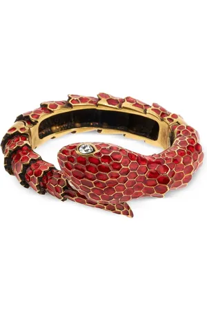 Roberto Cavalli Bracciale con effetto pelle di serpente