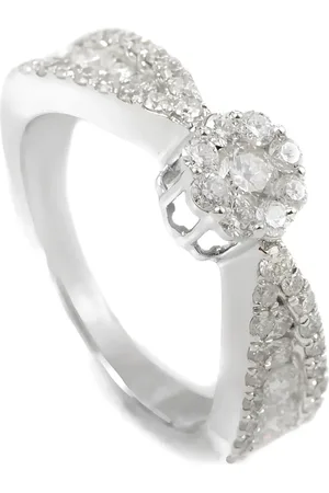 LB Exclusive Anello in oro bianco 14 carati con diamanti