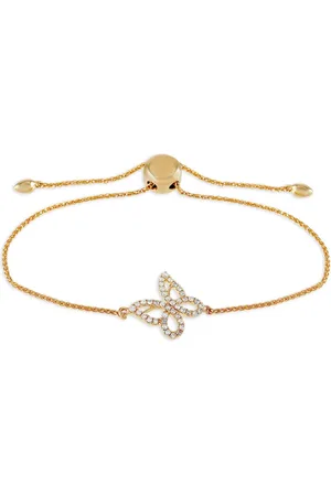LB Exclusive Bracciale Butterfly con diamanti in giallo 14 carati