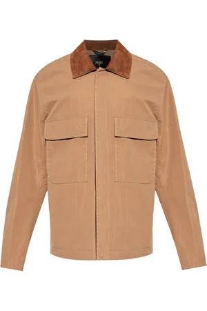 Fendi Giacca-camicia con colletto a contrasto