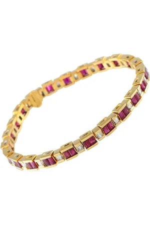 LB Exclusive Bracciale in giallo 18 carati con diamanti e rubini