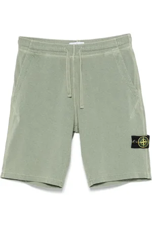 Stone Island Shorts sportivi con applicazione Compass