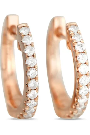 LB Exclusive Orecchini a cerchio in oro 14 carati con diamanti