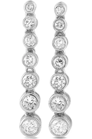 LB Exclusive Orecchini pendenti in oro bianco 14 carati con diamanti