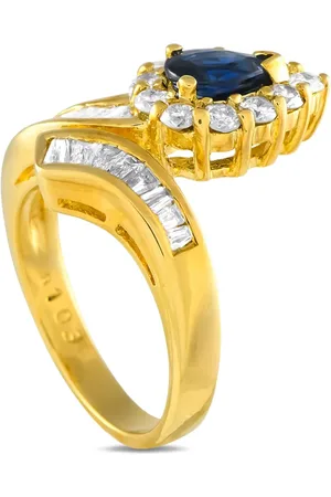 LB Exclusive Anello in giallo 18 carati con zaffiri e diamanti