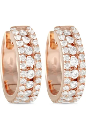 LB Exclusive Orecchini a cerchio in oro 14 carati con diamanti