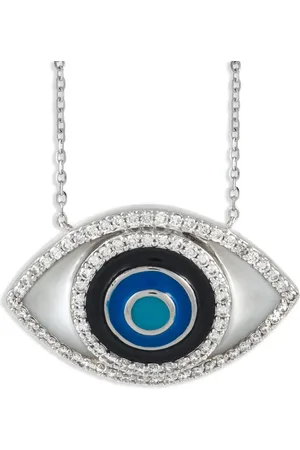LB Exclusive Collana con pendente Evil Eye in oro 14 carati con diamanti