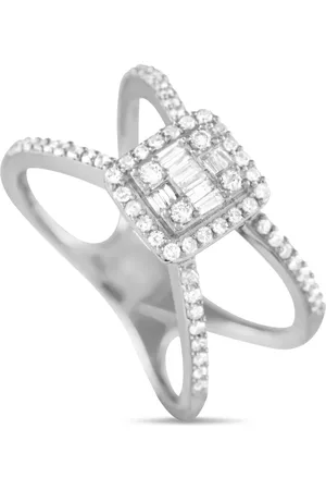 LB Exclusive Anello in oro bianco 14 carati con diamanti Pre-owned
