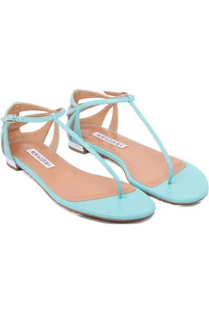 Aquazzura Sandali in pelle con suola piatta