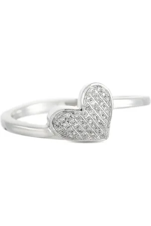 LB Exclusive Anello Heart in oro bianco 14 carati con diamanti