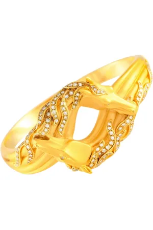 Carrera Bracciale rigido Horse Head in oro 18 carati con diamanti