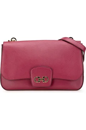 Salvatore Ferragamo Borsa a tracolla Gancini Rory in pelle di vitello con battente 2021