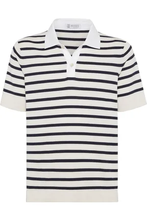 Brunello Cucinelli Polo in cotone con ricamo logo
