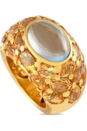 MIMI & LULA 18K yellow gold topaz and citrine ring