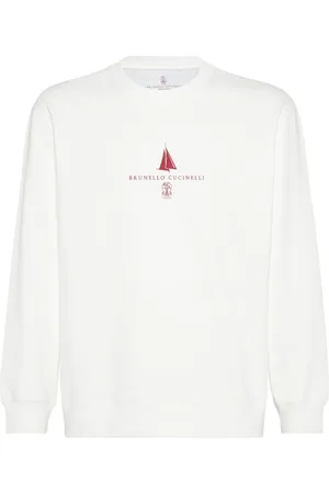 Brunello Cucinelli Felpa con stampa logo