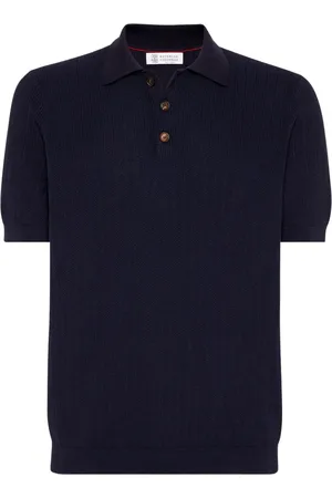 Brunello Cucinelli Polo in cotone con ricamo logo