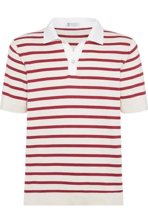 Brunello Cucinelli Polo in cotone con ricamo logo