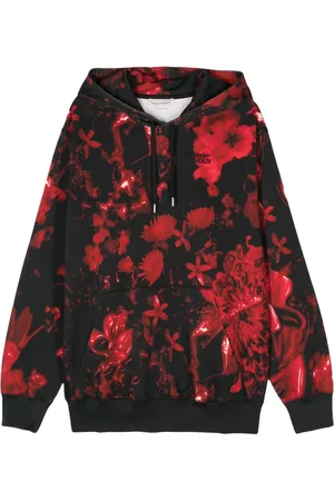 Alexander McQueen Felpa Wax Flower con cappuccio