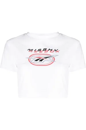 Reebok T-shirt crop con stampa
