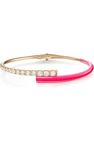Melissa Kaye Bracciale rigido Lola in giallo 18kt con diamanti