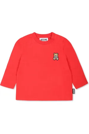 Moschino T-shirt a maniche lunghe con ricamo