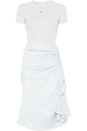 Givenchy Abito midi Bi-material con drappeggio