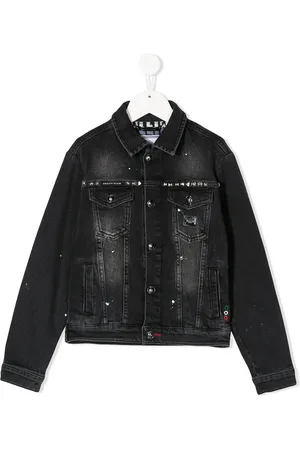 Philipp Plein Giacca denim con stampa