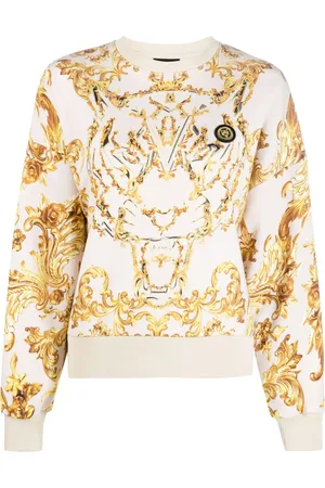 Philipp Plein Felpa crop con stampa barocca