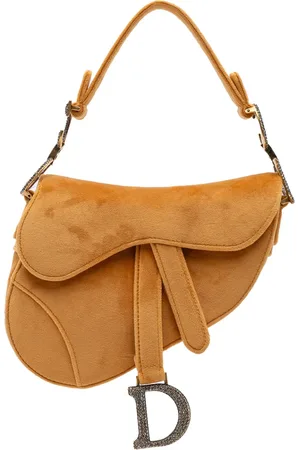 Dior Borsa a tracolla Saddle mini in velluto 2019