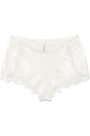 CARINE GILSON Shorts in seta e pizzo Calais Caudry