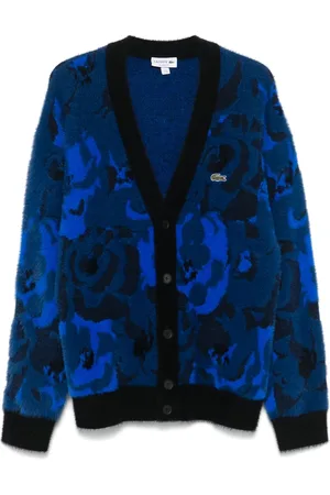 Lacoste Cardigan con intarsi a fiori