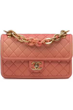 CHANEL Borsa a tracolla Sunset On The Sea Flap media in pelle Caviar trapuntata 2019
